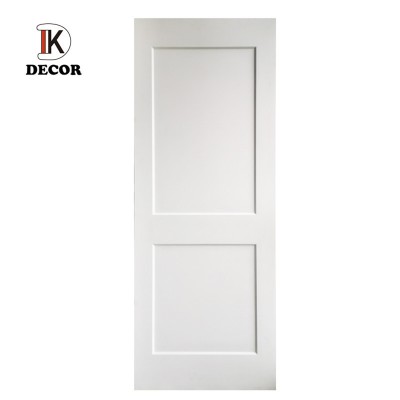 Two Panel Shaker Style White Primer Solid Core Interior Doors For Bedroom