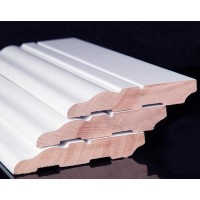 Solid Wood White Paint Skirting Board Flooring Accessories Baseboard